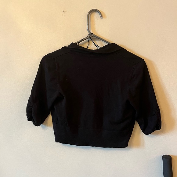 Ricki’s Cropped Half Sleeve Black Cardigan - Picture 2 of 4